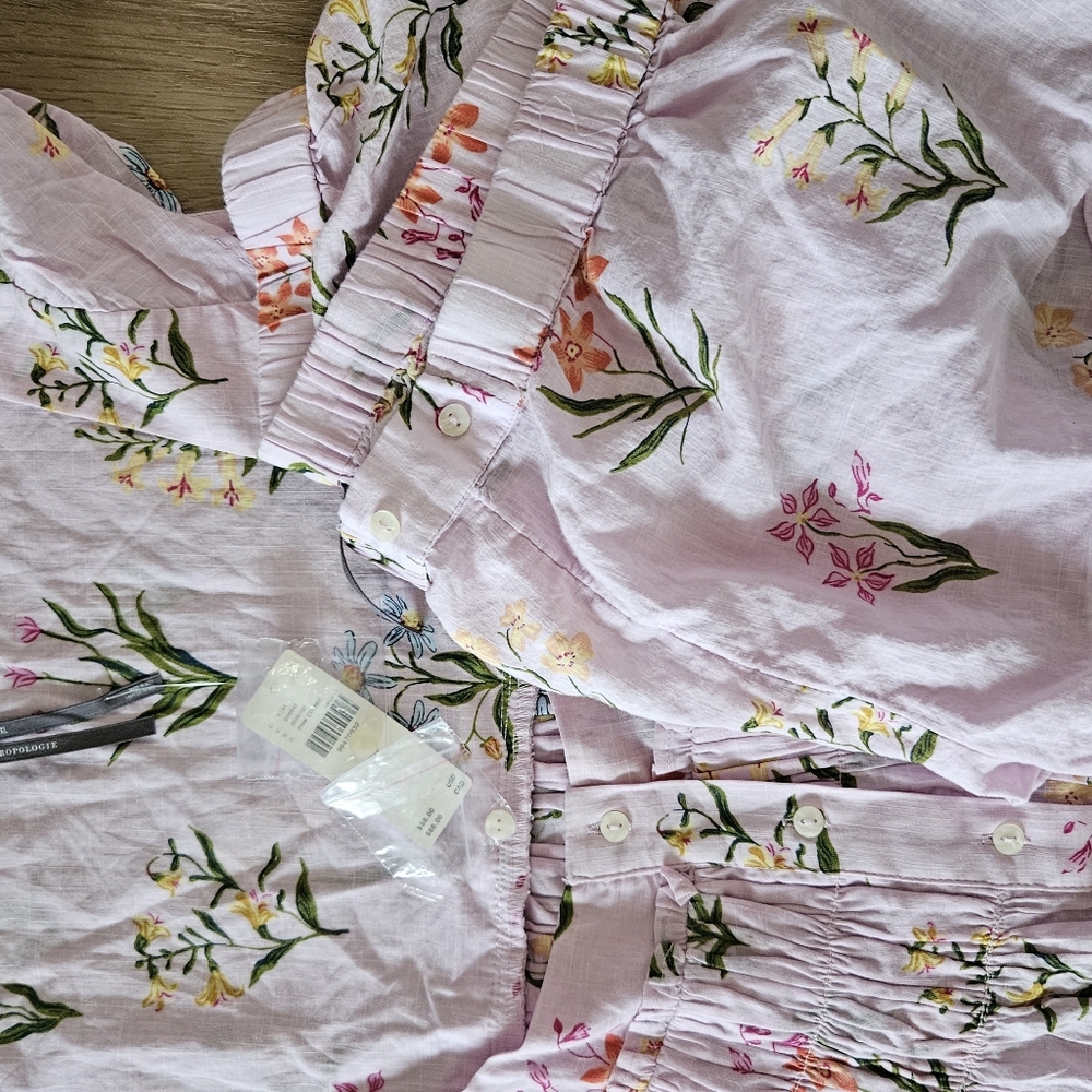 NWT Anthropologie Women’s Pink Floral Smocked Tank & Shorts Sleep Set Size L XL - Picture 13 of 13
